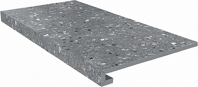 Kerama marazzi Ступень клееная Терраццо серый темный 33x60x0,9
