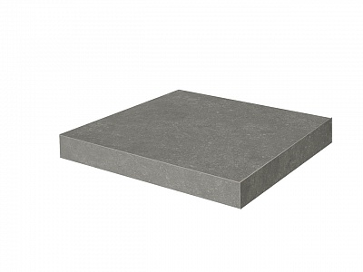 Kerama marazzi Ступень угловая клееная Касабланка HP серый тёмный матовый обрезной 33x33x0,9