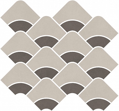 Kerama marazzi Декор Таделакт наборный серый светлый, коричневый матовый обрезной 30x28x0,9