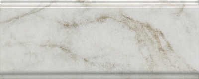 Kerama marazzi Бордюр Серенада белый глянцевый обрезной 30x12x1,3