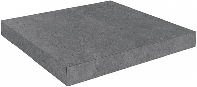Kerama marazzi Ступень угловая клееная Фондамента пепельный 33x33x0,9