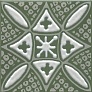 Kerama marazzi Декор Бахия 2 зелёный глянцевый 9,8x9,8x0,7