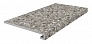 Kerama marazzi Ступень фронтальная клееная Бричиола серый матовый обрезной 33x60x0,9