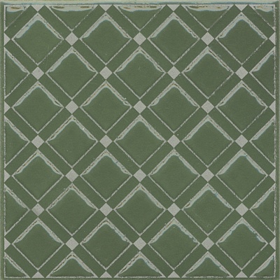 Kerama marazzi Декор Бахия 1 зелёный глянцевый 9,8x9,8x0,7