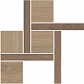 Kerama marazzi Декор Альберони 3 наборный коричневый матовый обрезной 27,5x27,5x0,9