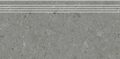 Kerama marazzi Ступень Чеппо ди Гре серый тёмный матовый обрезной 30x60x0,9