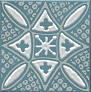 Kerama marazzi Декор Бахия 2 бирюзовый глянцевый 9,8x9,8x0,7