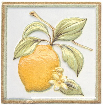 Kerama marazzi Декор Капри Лимончики глянцевый 9,8x9,8x1,1