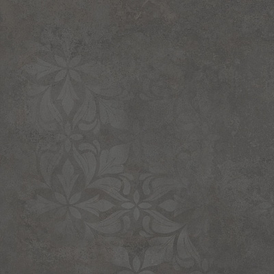 Kerama marazzi Керамогранит Хадду серый тёмный матовый декорированный 40,2x40,2x0,8