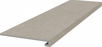 Kerama marazzi Ступень фронтальная клееная Касабланка HP серый светлый матовый обрезной 33x119,5x0,9