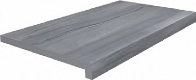 Kerama marazzi DL600400R20\GLF Ступень клеёная тип L Роверелла серый 34х60