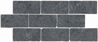 Kerama marazzi BR021 Бордюр Роверелла серый тёмный мозаичный 14,7х34,5