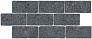 Kerama marazzi BR021 Бордюр Роверелла серый тёмный мозаичный 14,7х34,5