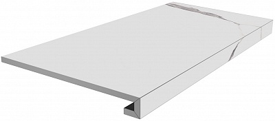 Kerama marazzi Ступень клеёная Монте Тиберио белый матовый 33x80x0,9