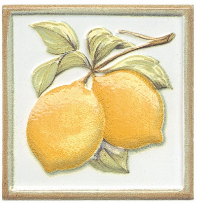 Kerama marazzi Декор Капри Лимончики глянцевый 9,8x9,8x1,1