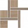 Kerama marazzi Декор Альберони 2 наборный коричневый светлый матовый обрезной 27,5x27,5x0,9