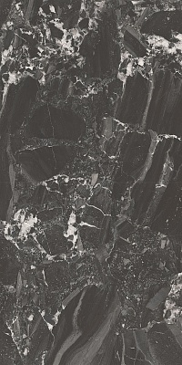 Kerama marazzi Керамогранит Риальто чёрный лаппатированный обрезной 80x160x0,9