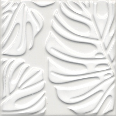 Kerama marazzi Декор Агдаль 2 белый матовый структура 15x15x0,9