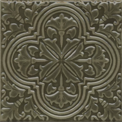 Kerama marazzi Декор Фес зелёный глянцевый 15x15x0,77