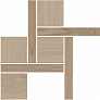 Kerama marazzi Декор Альберони 1 наборный бежевый матовый обрезной 27,5x27,5x0,9