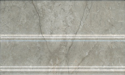 Kerama marazzi Плинтус Кантата серый светлый глянцевый 25x15x1,5