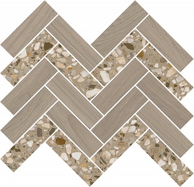 Kerama marazzi Декор Монтиони мозаичный коричневый светлый 34x35,5x0,9