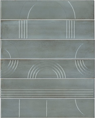 Kerama marazzi Панно Мажорель голубой глянцевый (из 6 частей 6х28,5) 36x28,5x1