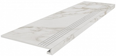 Kerama marazzi Ступень Монте Тиберио серый светлый лаппатированный обрезной 33x119,5x0,9