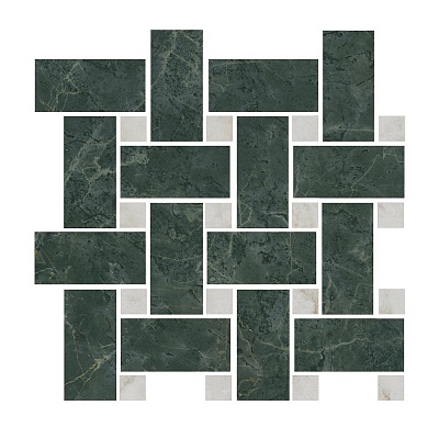 Kerama marazzi Декор Серенада мозаичный зелёный лаппатированный 32x32x0,9
