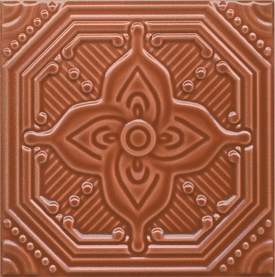 Kerama marazzi SSA005 Декор Салинас оранжевый 15х15