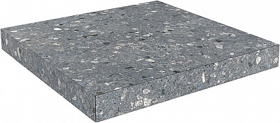 Kerama marazzi Ступень угловая клееная Терраццо серый темный 33x33x0,9