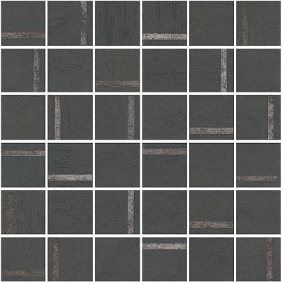 Kerama marazzi Декор Гварди 2 мозаичный антрацит матовый обрезной 30x30x0,9