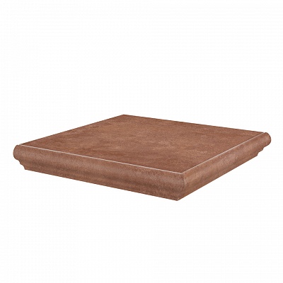 Kerama marazzi Ступень угловая Хадду красный матовый 34x34x0,8