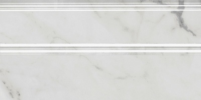 Kerama marazzi Плинтус Коррер белый глянцевый обрезной 30x15x1,7