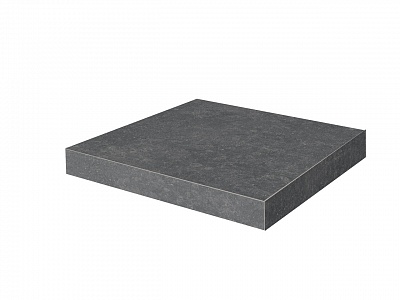 Kerama marazzi Ступень угловая клееная Касабланка HP антрацит матовый обрезной 33x33x0,9