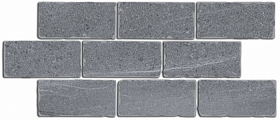 Kerama marazzi BR023 Бордюр Роверелла серый мозаичный 14,7х34,5