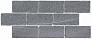 Kerama marazzi BR023 Бордюр Роверелла серый мозаичный 14,7х34,5