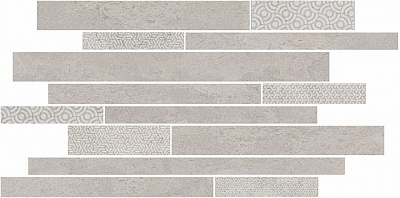 Kerama marazzi SBM009\SG4583 Декор Ламелла серый светлый мозаичный 25х50,2