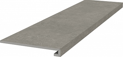 Kerama marazzi Ступень фронтальная клееная Касабланка HP серый матовый обрезной 33x119,5x0,9