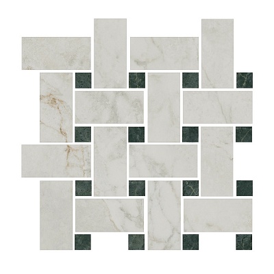 Kerama marazzi Декор Серенада мозаичный белый лаппатированный 32x32x0,9