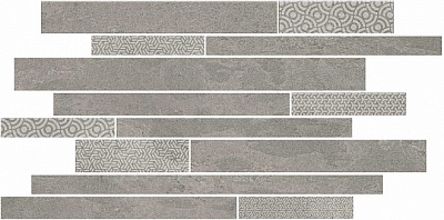 Kerama marazzi SBM010\SG4584 Декор Ламелла серый мозаичный 25х50,2