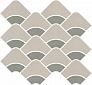 Kerama marazzi Декор Таделакт наборный серый светлый, зелёный матовый обрезной 30x28x0,9