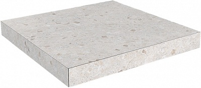 Kerama marazzi Ступень угловая клееная Терраццо бежевый светлый 33x33x0,9