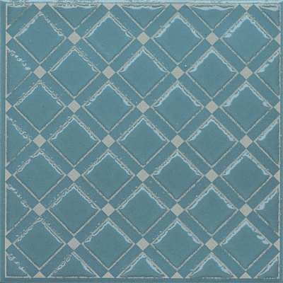 Kerama marazzi Декор Бахия 1 бирюзовый глянцевый 9,8x9,8x0,7